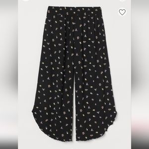 H&M Floral Asymmetric-hem Culottes | Size XS